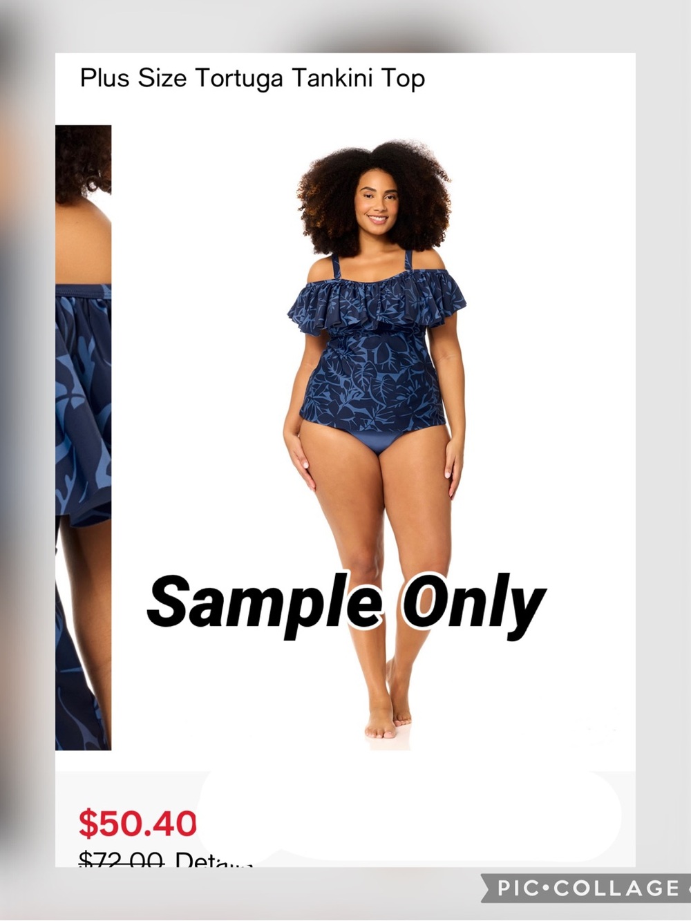 Red Off-Shoulder Ruffle & Lattice Swim Top - Picture 11 of 11